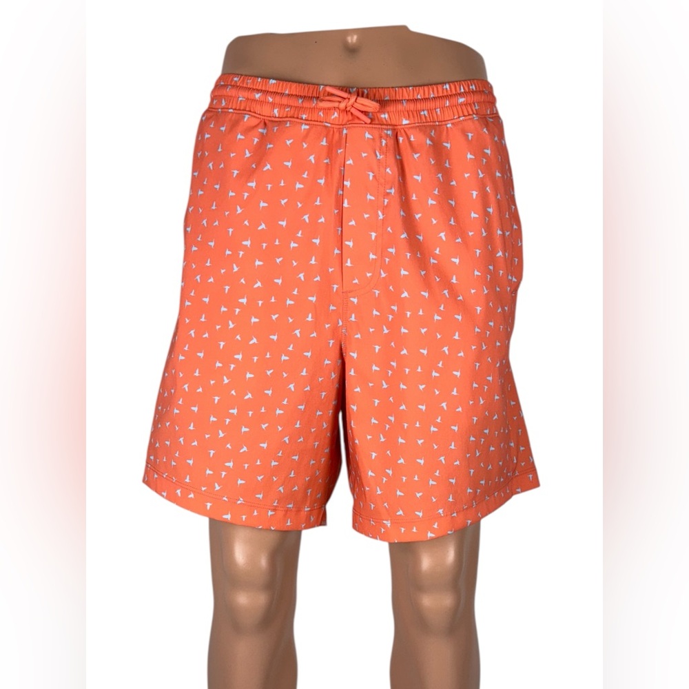 Bird Dogs 2XL Inner Banks Lined Swim Trunks Shorts Orange Drawstring Waist EUC - Picture 2 of 9